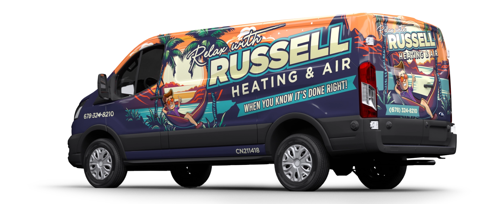 Relax with Russell HVAC Van