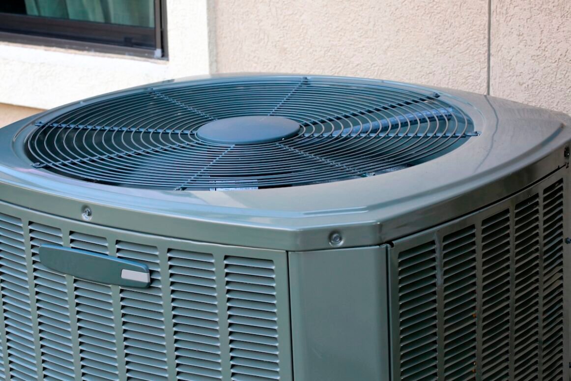 Close up of High efficiency modern AC-heater unit