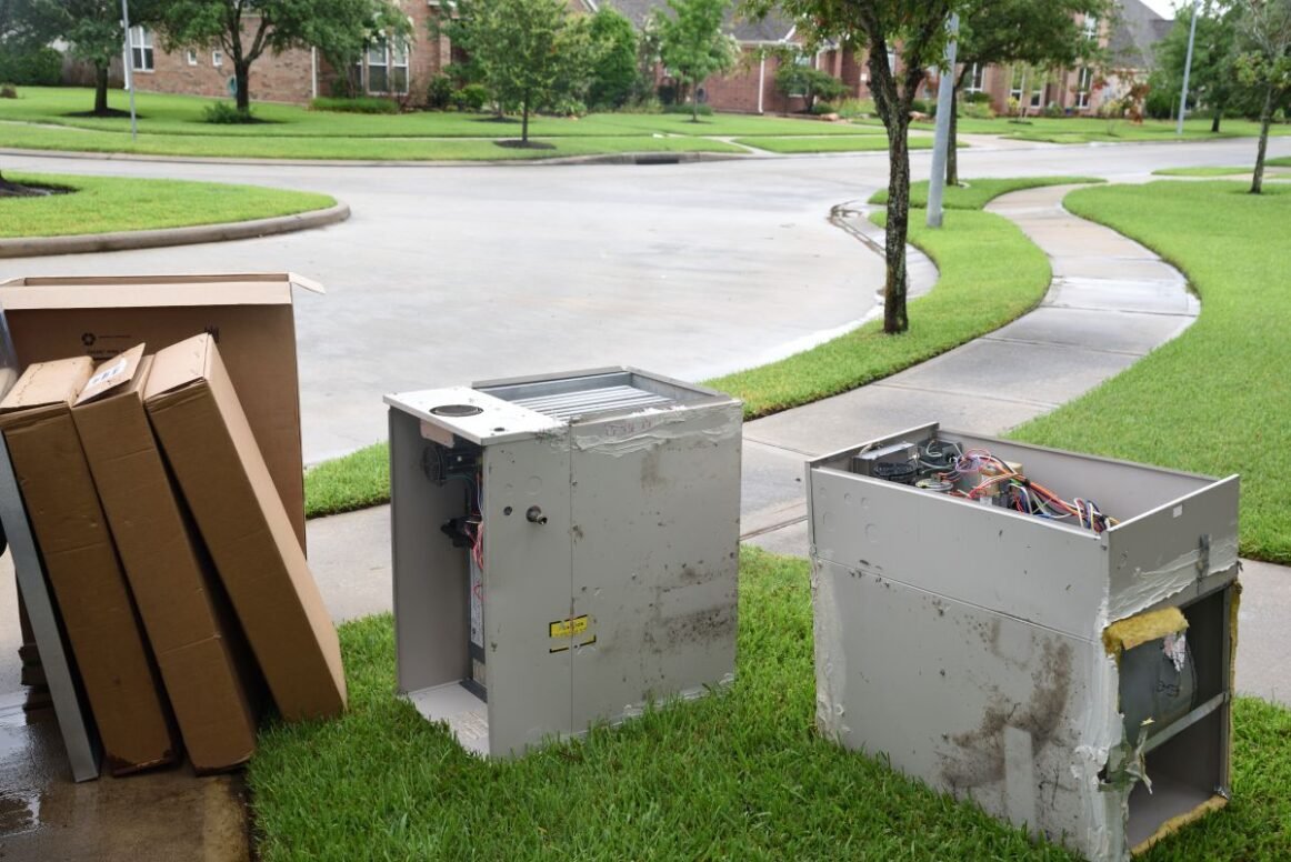 furnace smells like burning heater outside for replacement